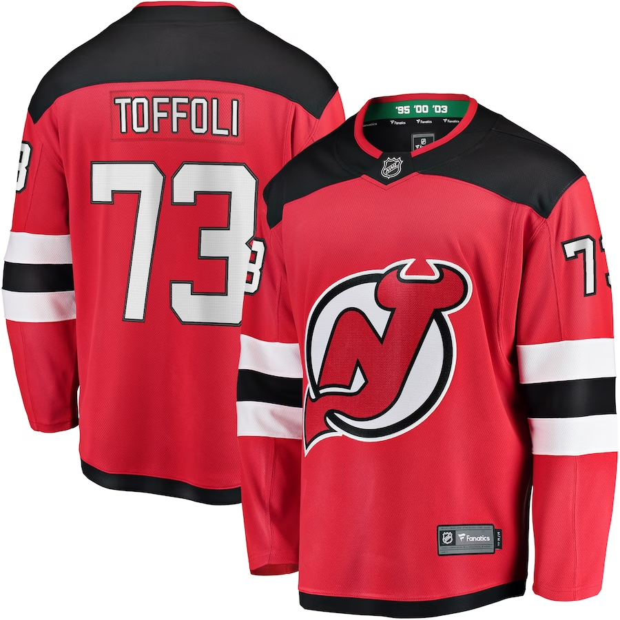 Men's New Jersey Devils Tyler Toffoli #73 Red Jersey